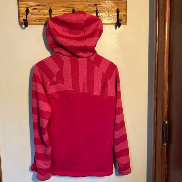 Avalanche women's pink striped fleece hoodie size large - Picture 3 of 8